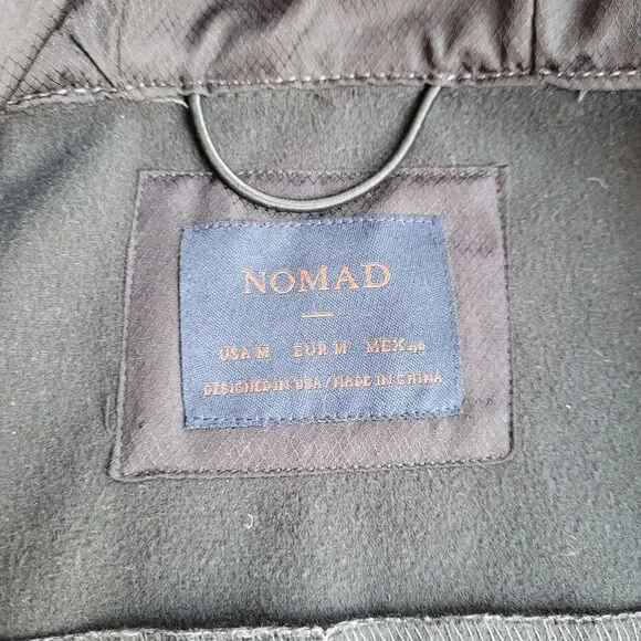 Nomad Jacket Mens Sz M Tech Fleece Lined Hooded Full Zip Snap Pockets Gray READ - Picture 7 of 15